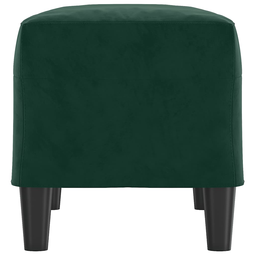 Banc Vert foncé 70x35x41 cm Velours - XIOS