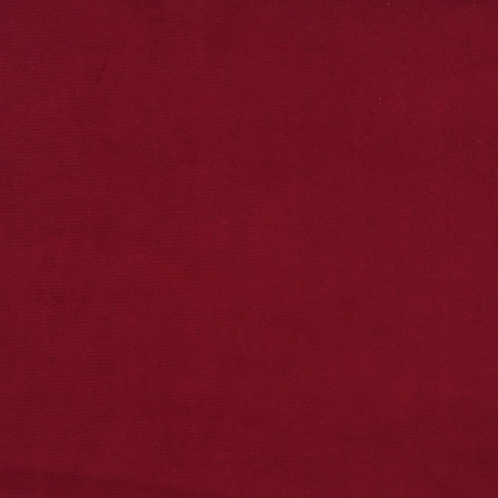 Banc Rouge bordeaux 70x35x41 cm Velours - XIOS