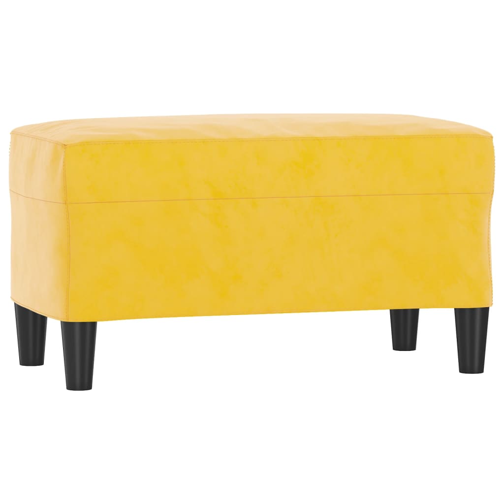 Banc Jaune 70x35x41 cm Velours - XIOS