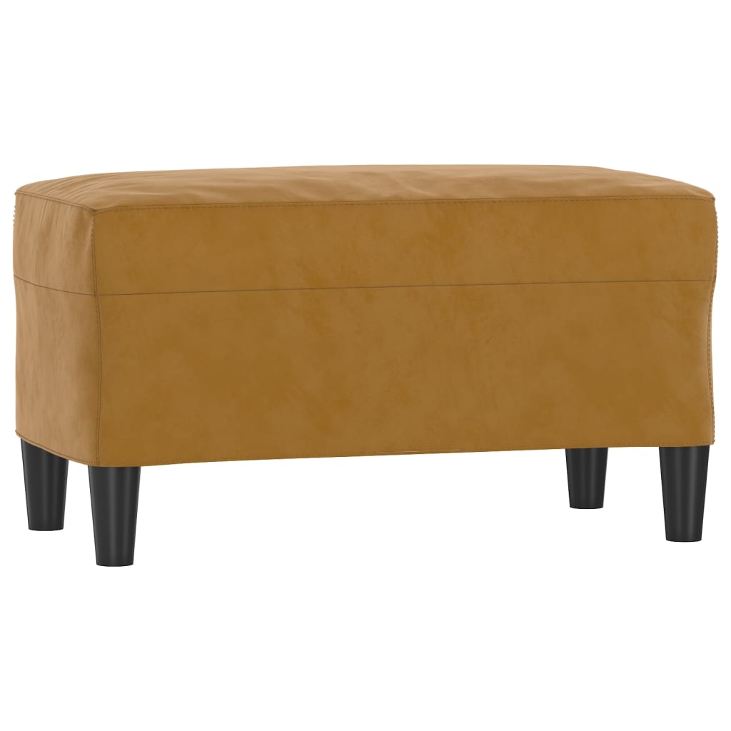 Banc Marron 70x35x41 cm Velours - XIOS