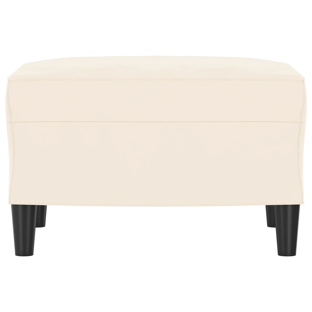 Banc Crème 70x35x41 cm Velours - XIOS