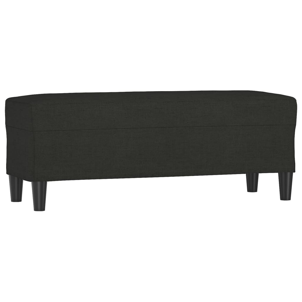 Banc Noir 100x35x41 cm Tissu - XIOS