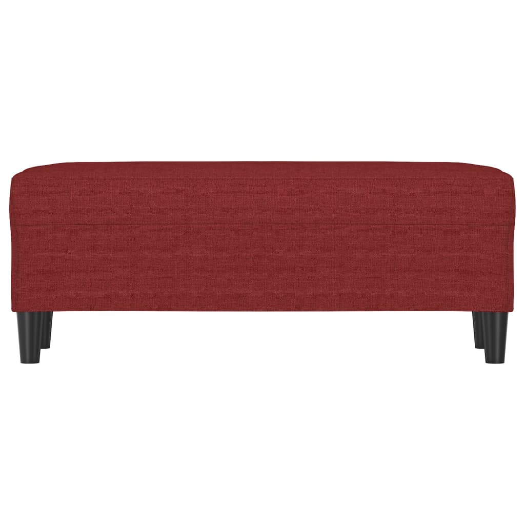 Banc Rouge bordeaux 100x35x41 cm Tissu - XIOS