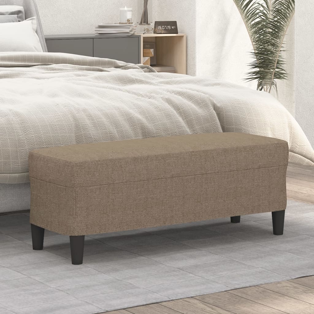 Banc Taupe 100x35x41 cm Tissu - XIOS