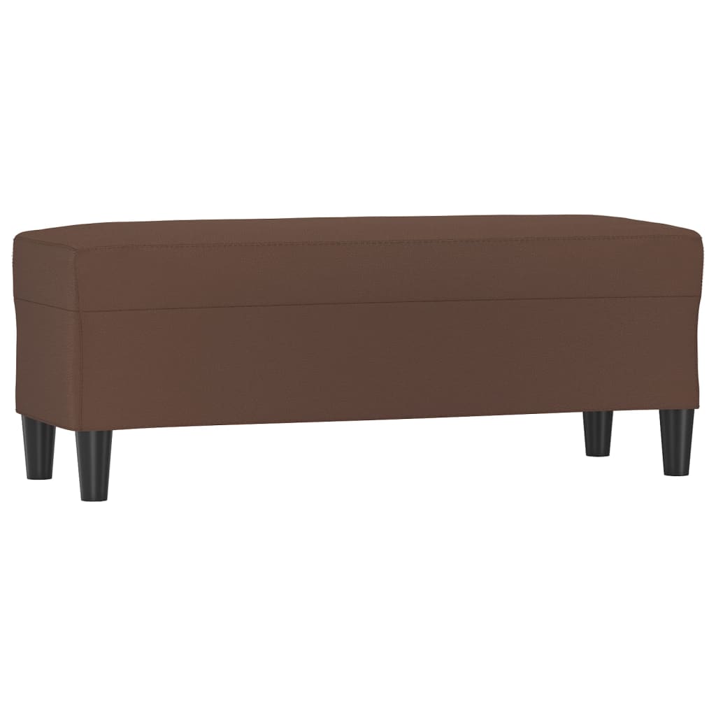 Banc Marron 100x35x41 cm Similicuir - XIOS