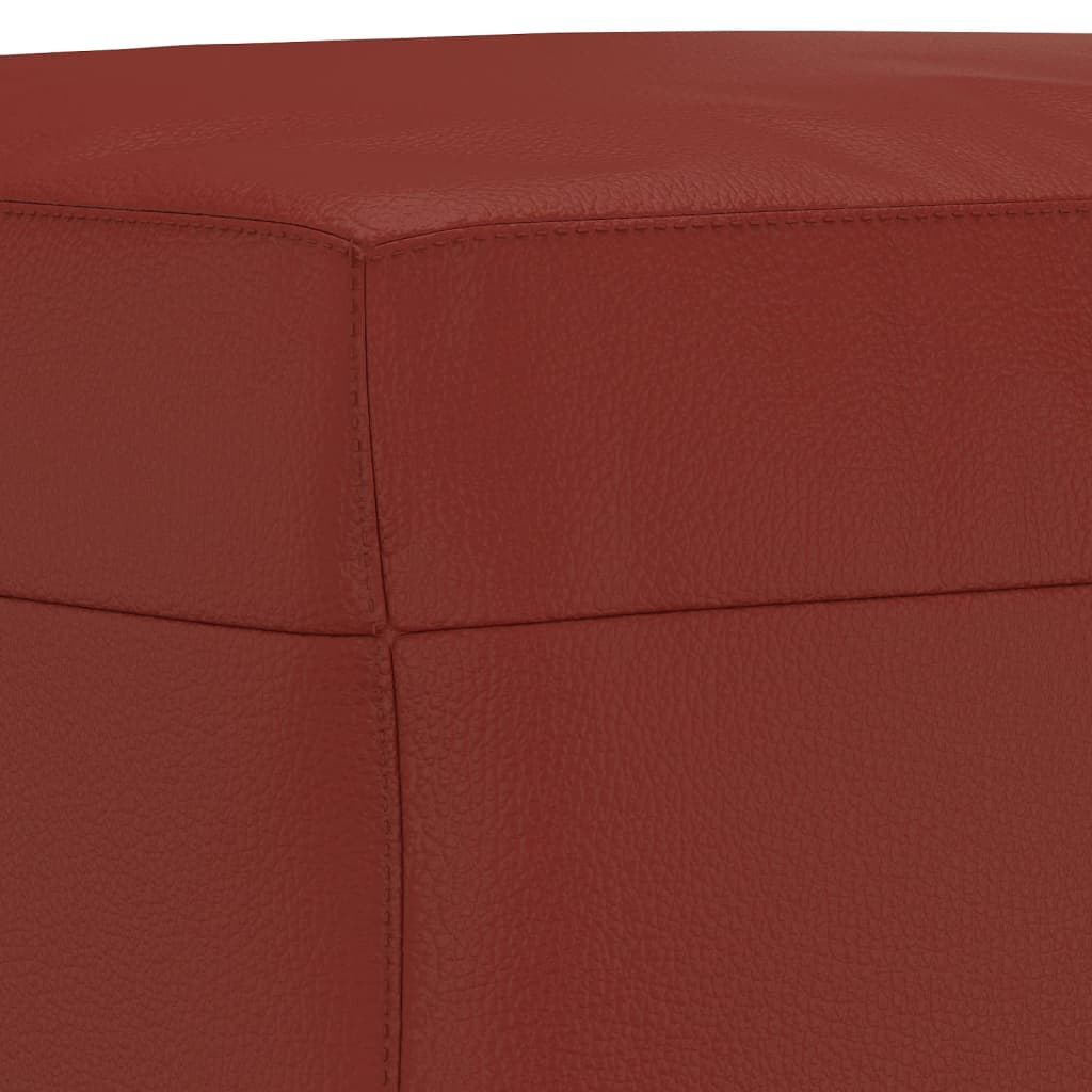 Banc Rouge bordeaux 100x35x41 cm Similicuir - XIOS