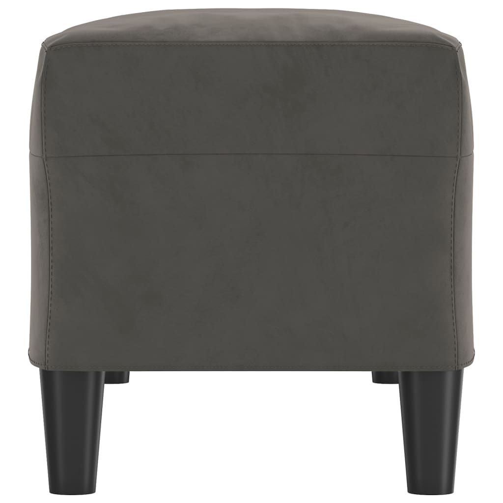 Banc Gris foncé 100x35x41 cm Velours - XIOS