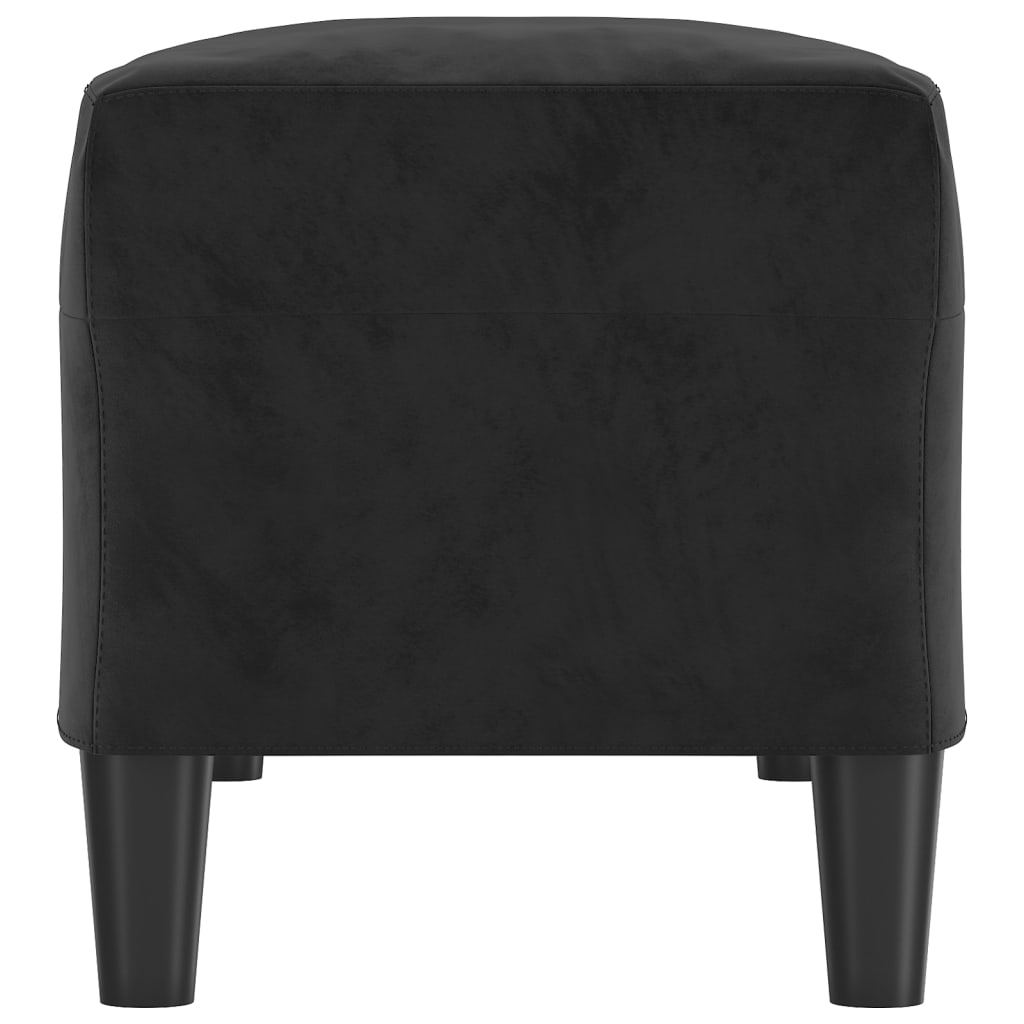 Banc Noir 100x35x41 cm Velours - XIOS