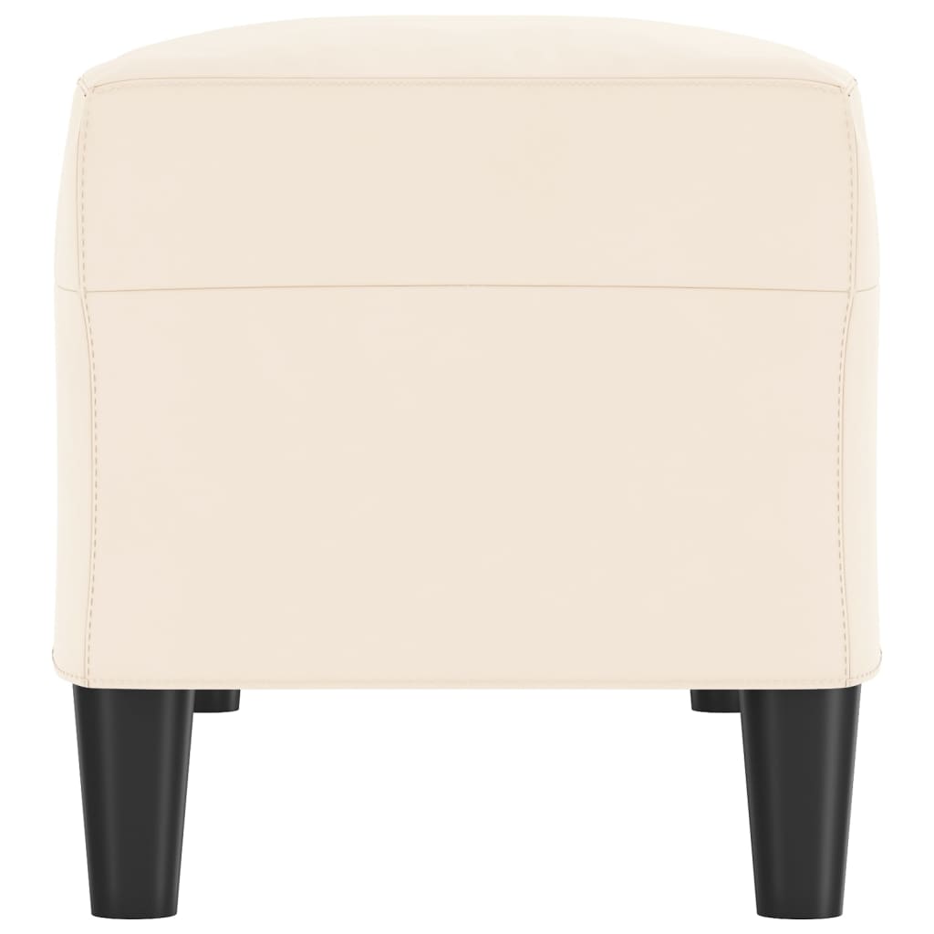 Banc Crème 100x35x41 cm Velours - XIOS
