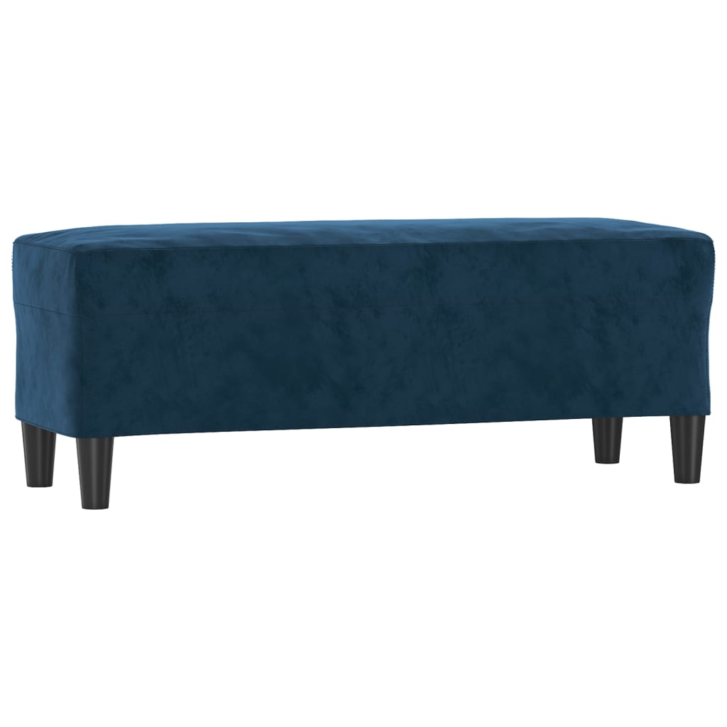 Banc Bleu 100x35x41 cm Velours - XIOS