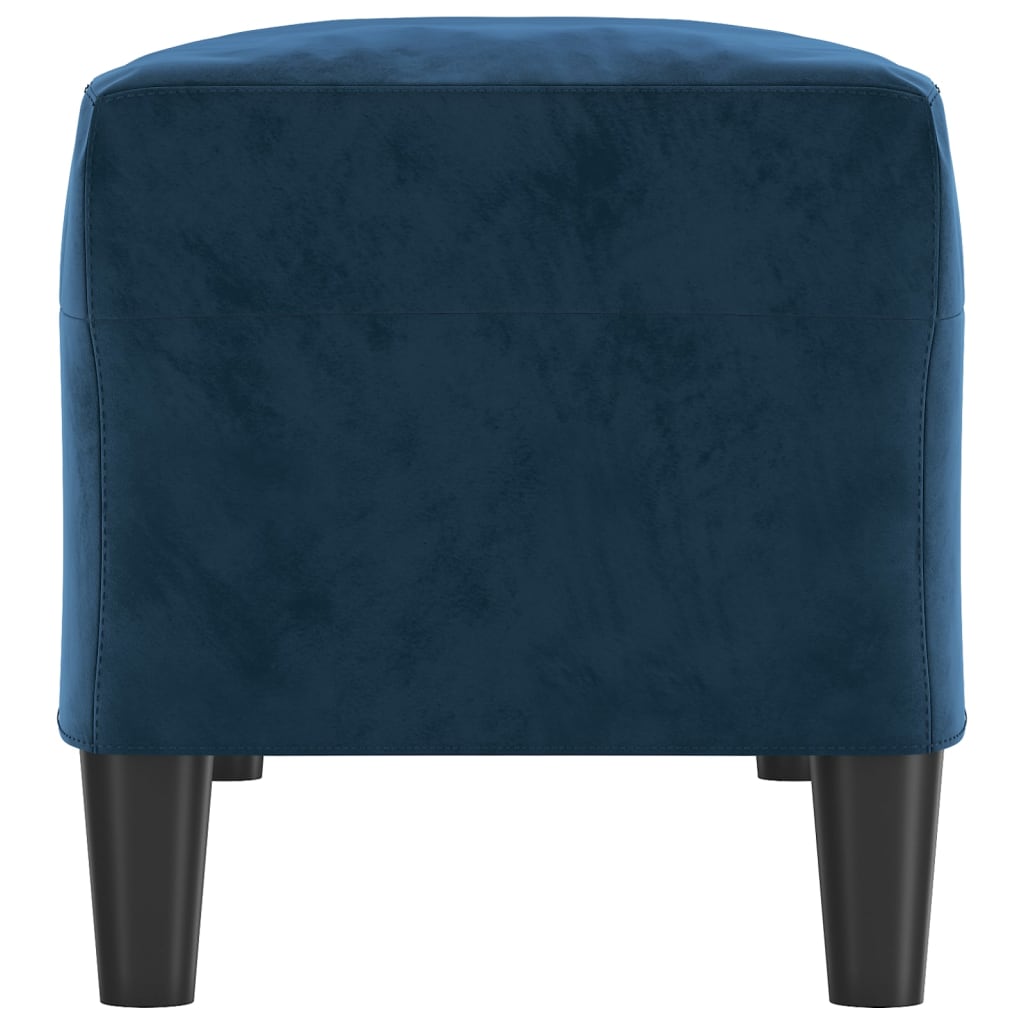 Banc Bleu 100x35x41 cm Velours - XIOS