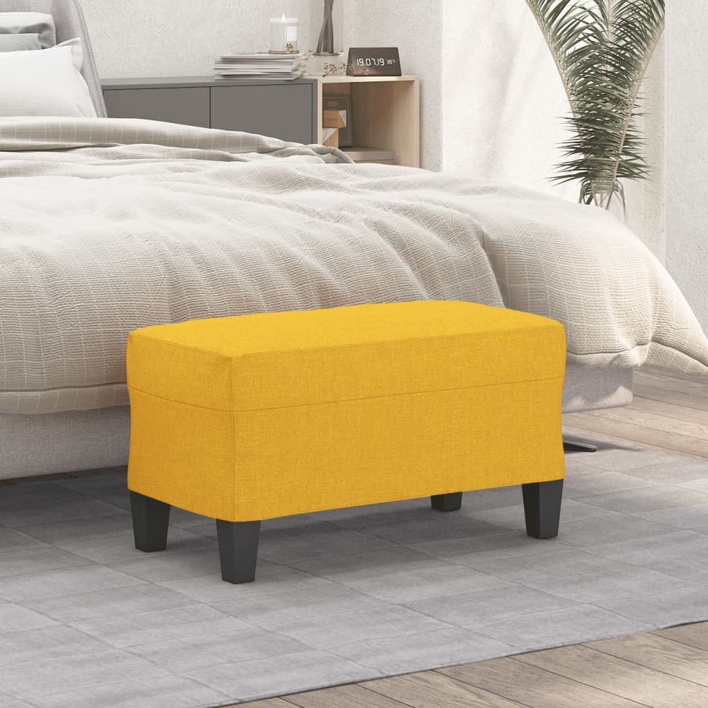 Banc Jaune clair 70x35x41 cm Tissu - XIOS
