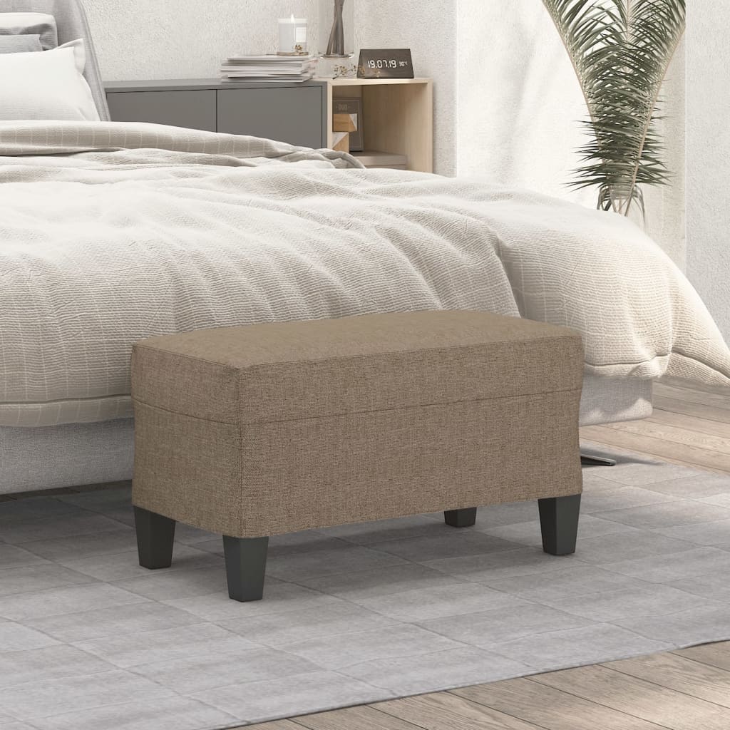 Banc Taupe 70x35x41 cm Tissu - XIOS