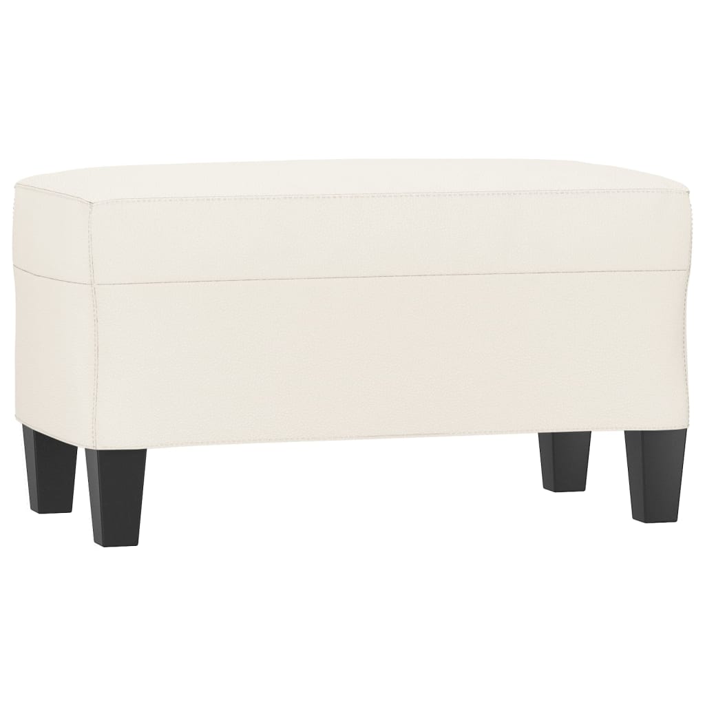 Banc Crème 70x35x41 cm Similicuir - XIOS