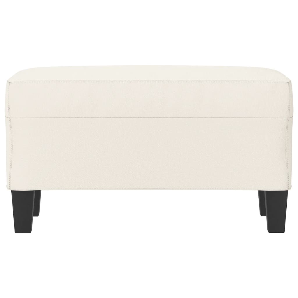 Banc Crème 70x35x41 cm Similicuir - XIOS