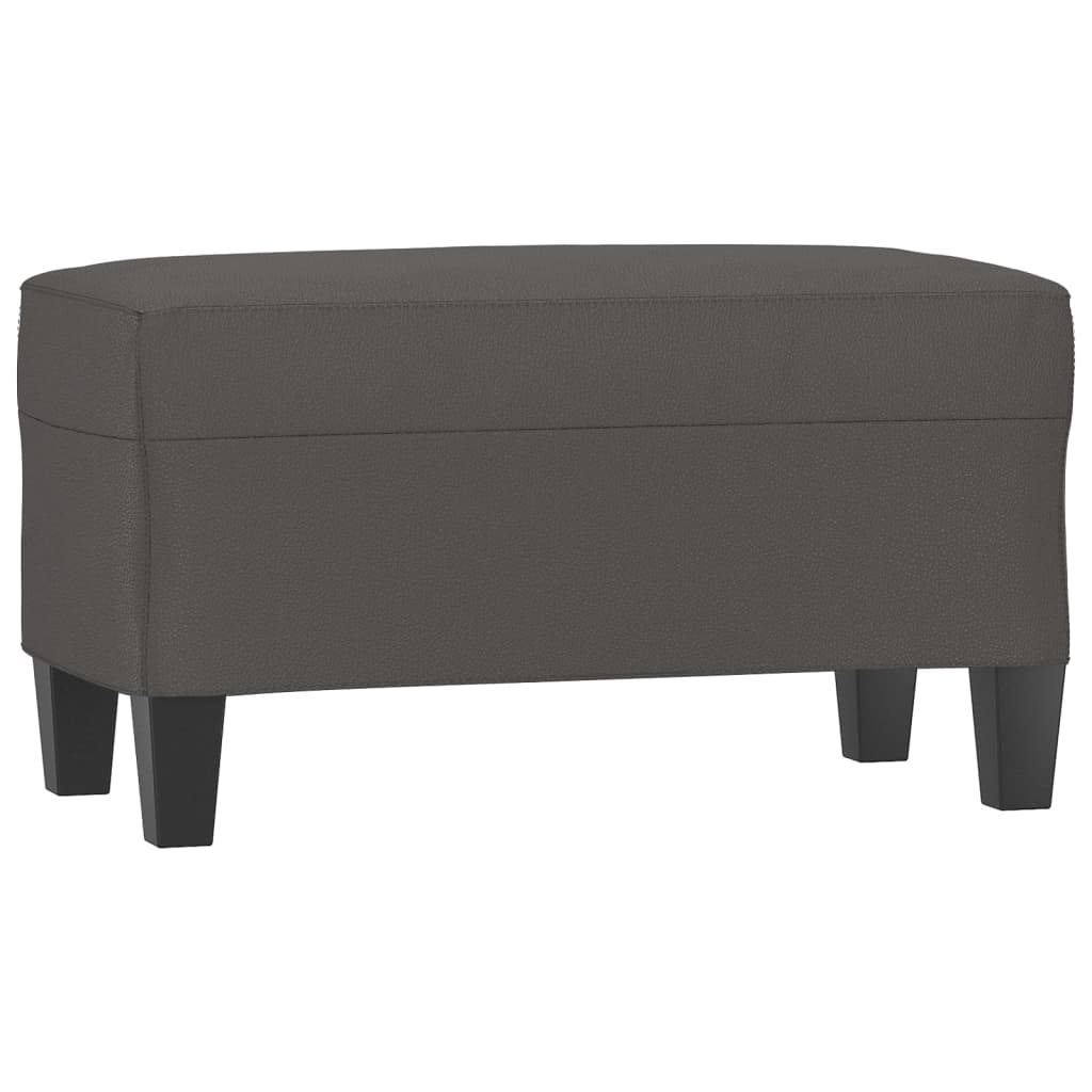 Banc Gris 70x35x41 cm Similicuir - XIOS