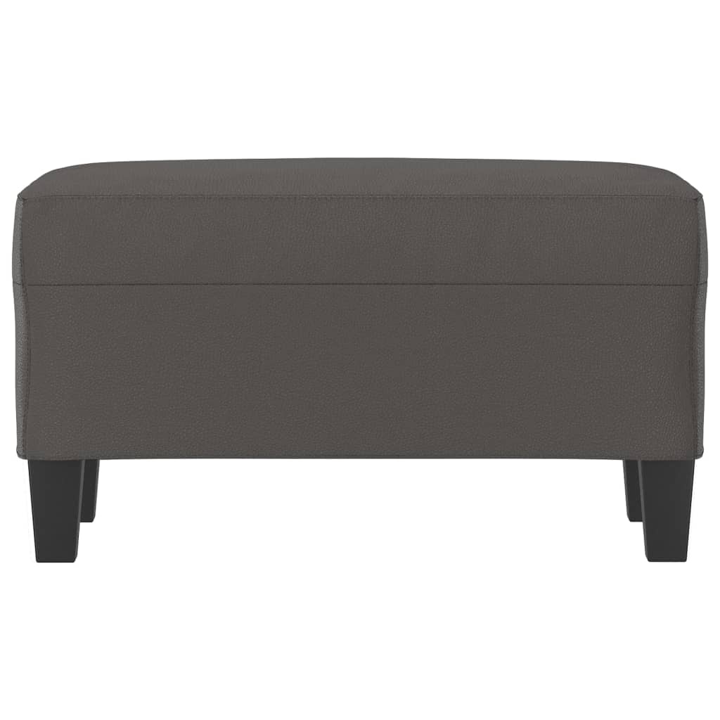 Banc Gris 70x35x41 cm Similicuir - XIOS