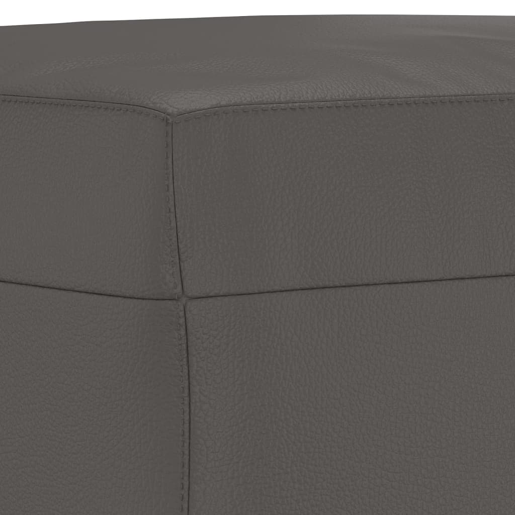 Banc Gris 70x35x41 cm Similicuir - XIOS