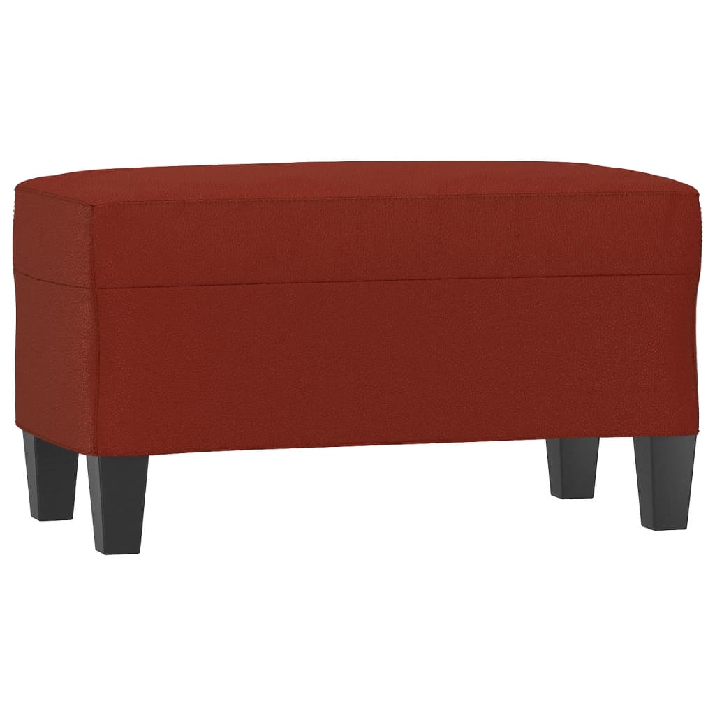 Banc Rouge bordeaux 70x35x41 cm Similicuir - XIOS