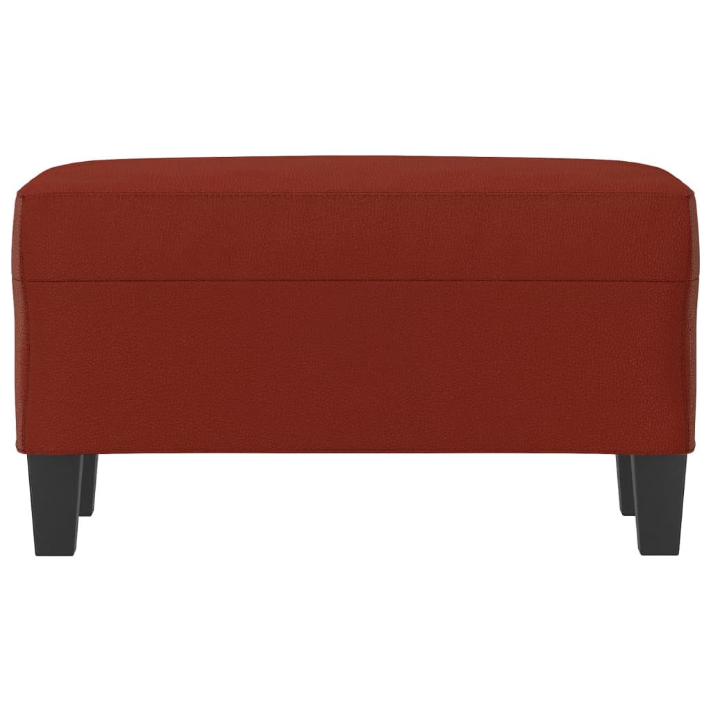 Banc Rouge bordeaux 70x35x41 cm Similicuir - XIOS