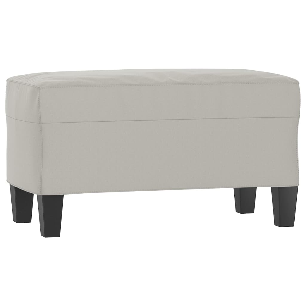 Banc Gris clair 70x35x41 cm Tissu microfibre - XIOS