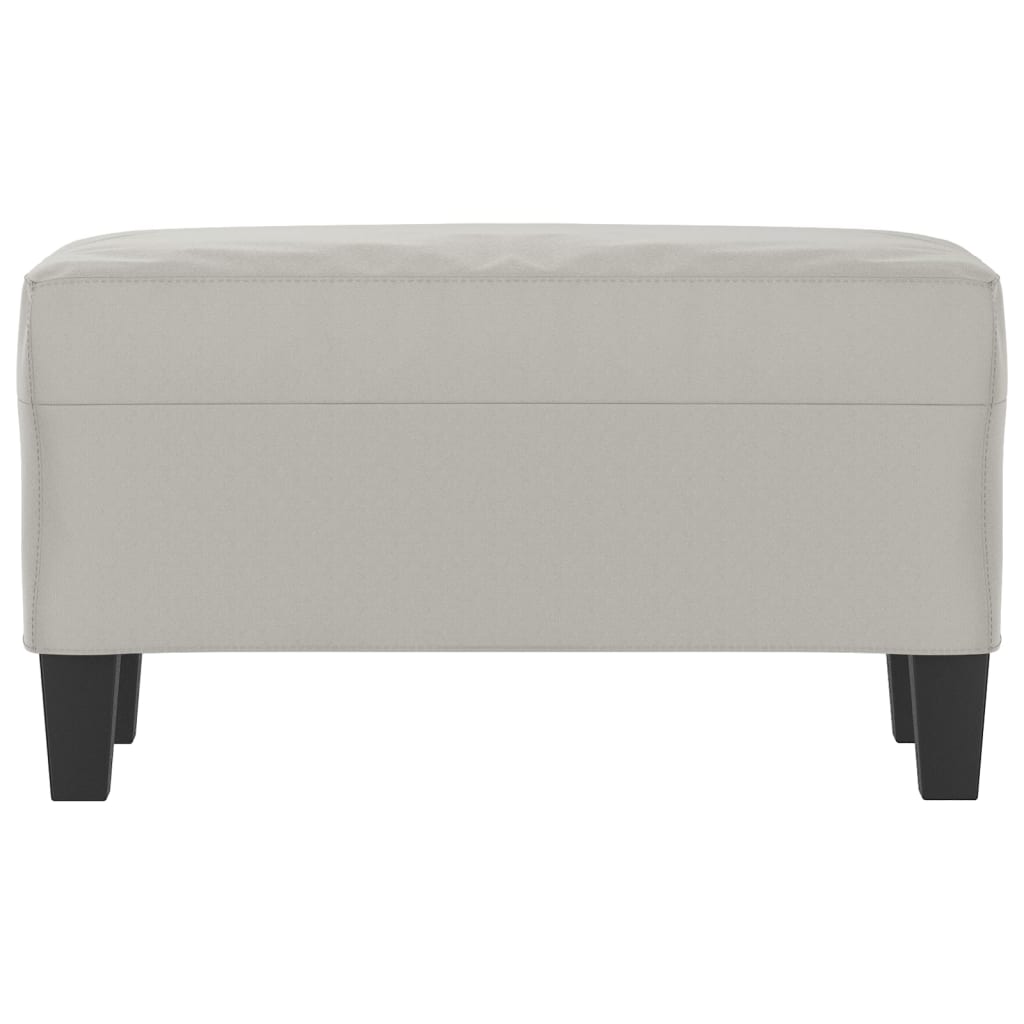 Banc Gris clair 70x35x41 cm Tissu microfibre - XIOS