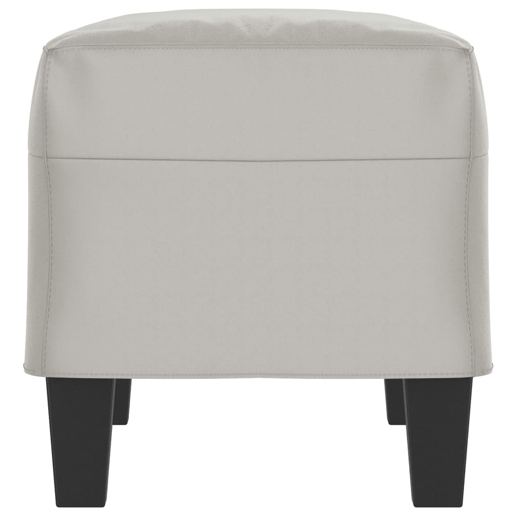 Banc Gris clair 70x35x41 cm Tissu microfibre - XIOS