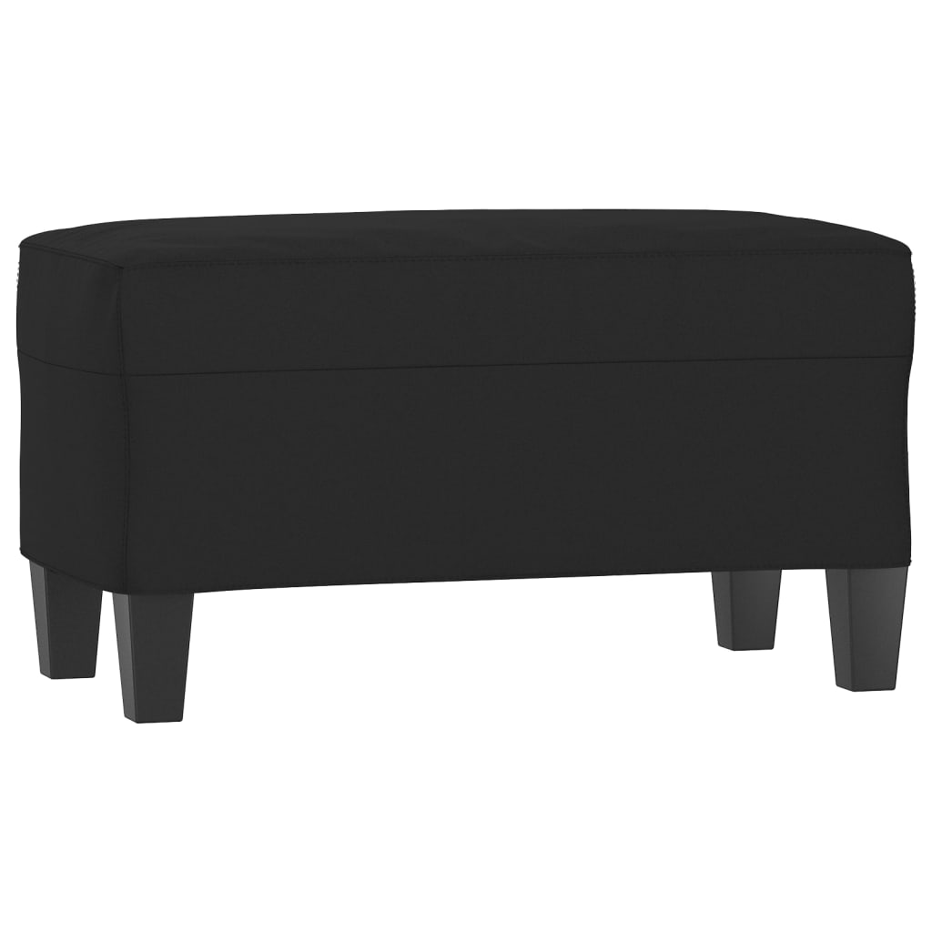 Banc Noir 70x35x41 cm Tissu microfibre - XIOS
