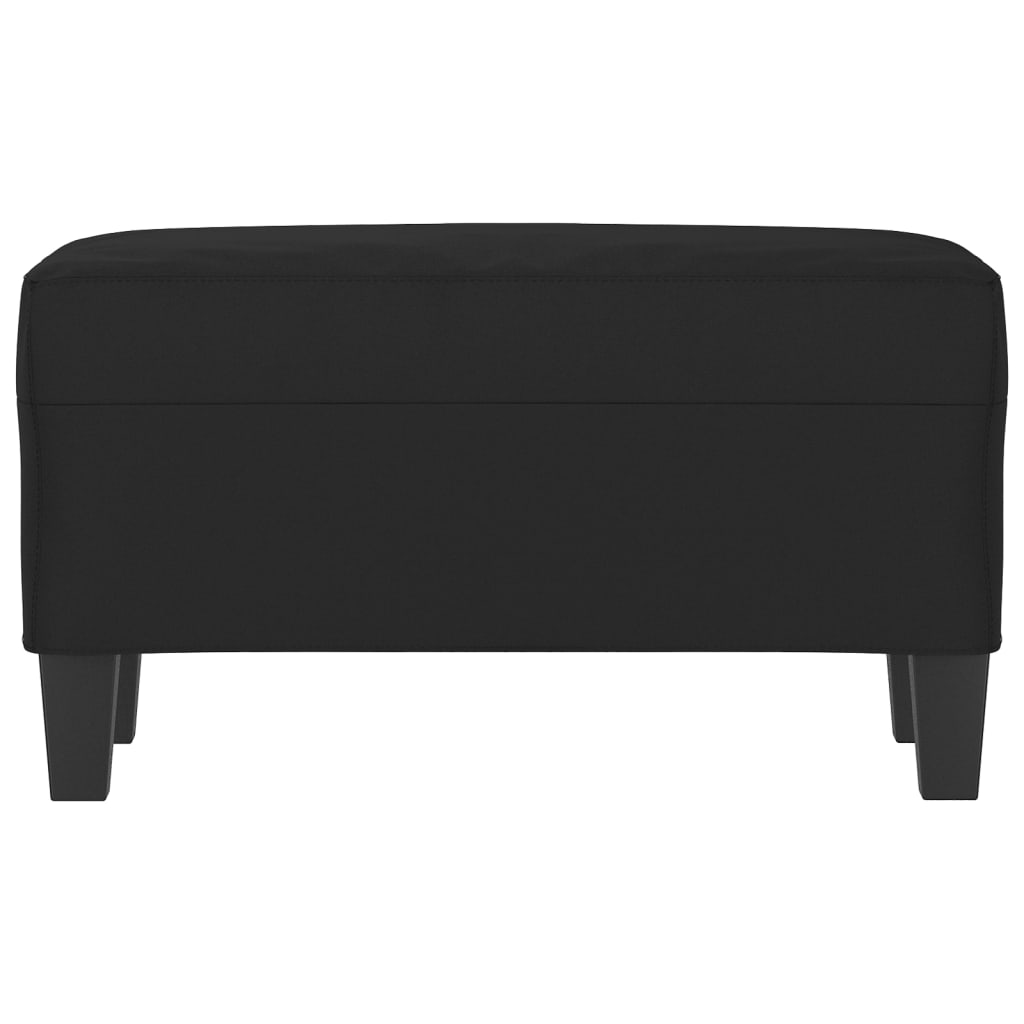 Banc Noir 70x35x41 cm Tissu microfibre - XIOS