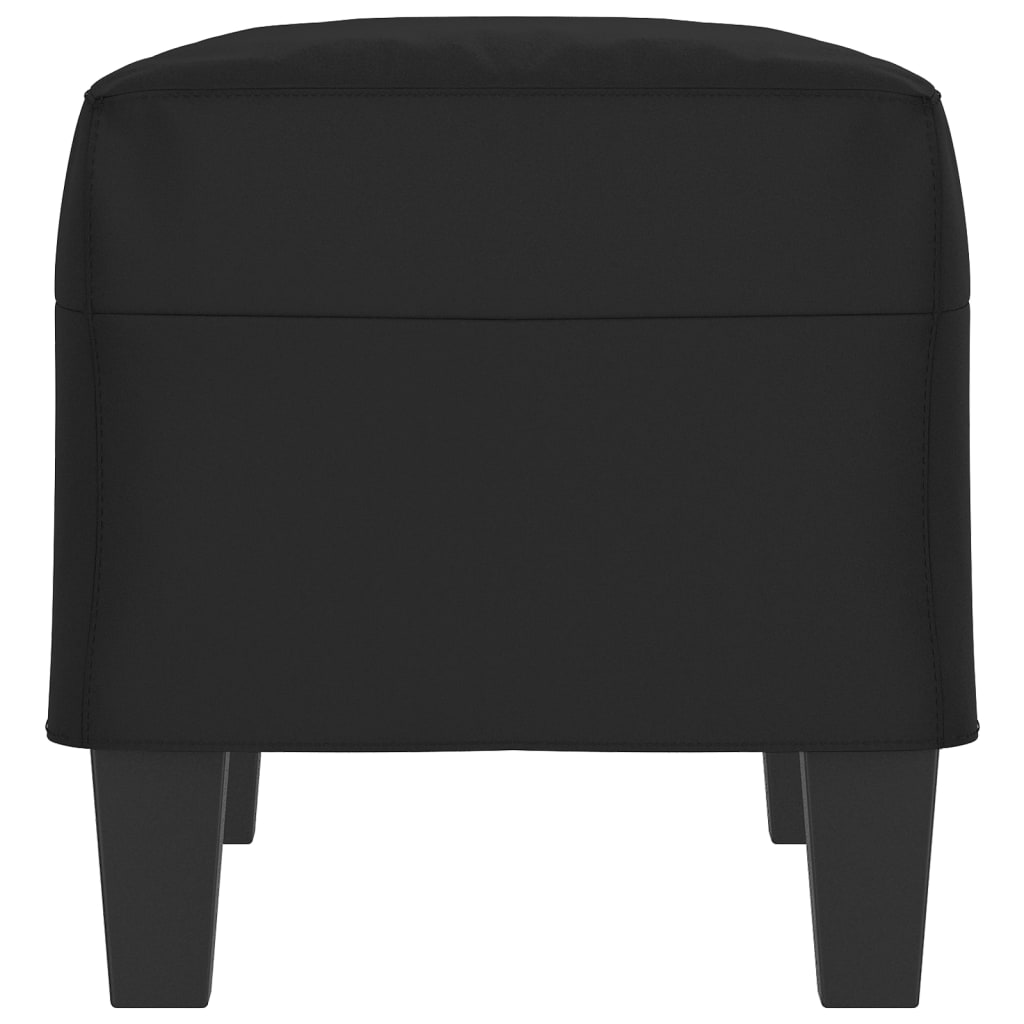 Banc Noir 70x35x41 cm Tissu microfibre - XIOS
