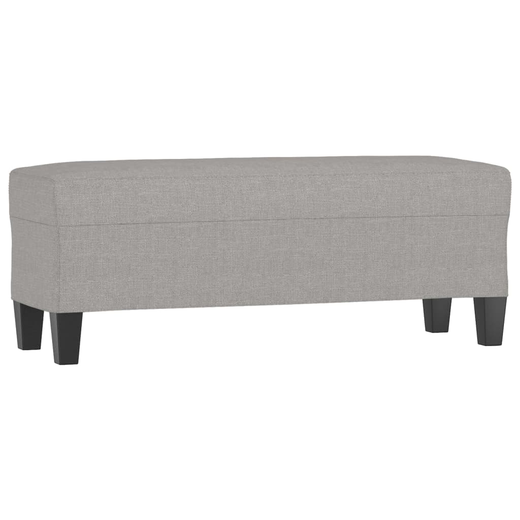 Banc Gris clair 100x35x41 cm Tissu - XIOS