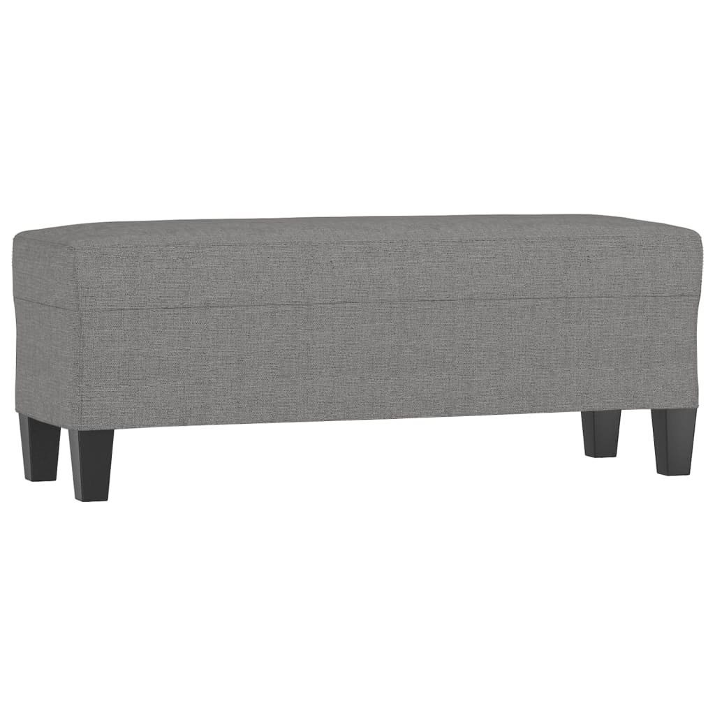 Banc Gris foncé 100x35x41 cm Tissu - XIOS