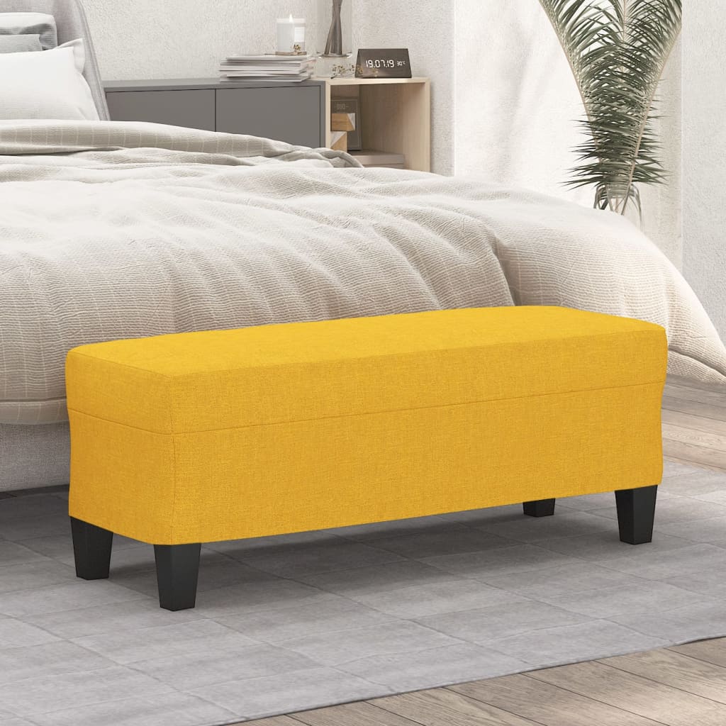 Banc Jaune clair 100x35x41 cm Tissu - XIOS