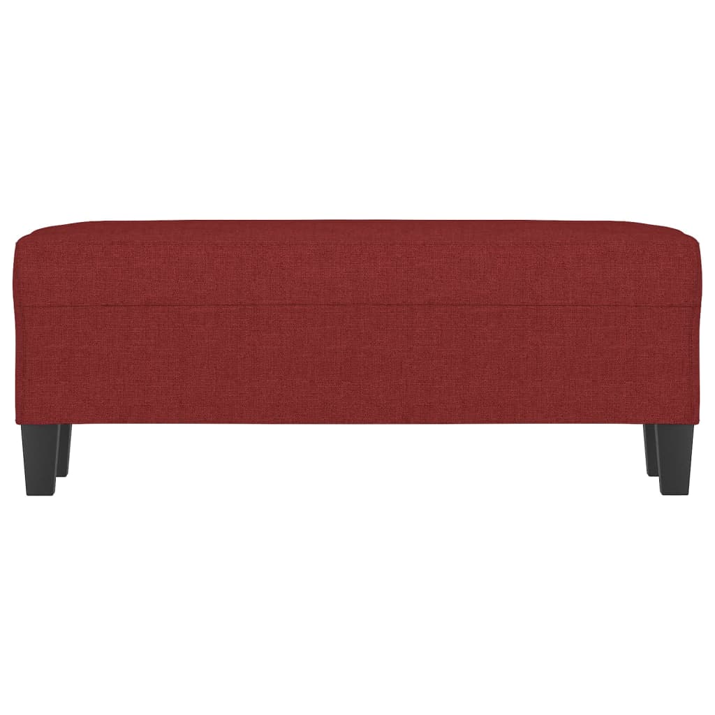 Banc Rouge bordeaux 100x35x41 cm Tissu - XIOS