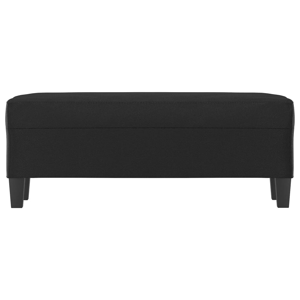 Banc Noir 100x35x41 cm Similicuir - XIOS