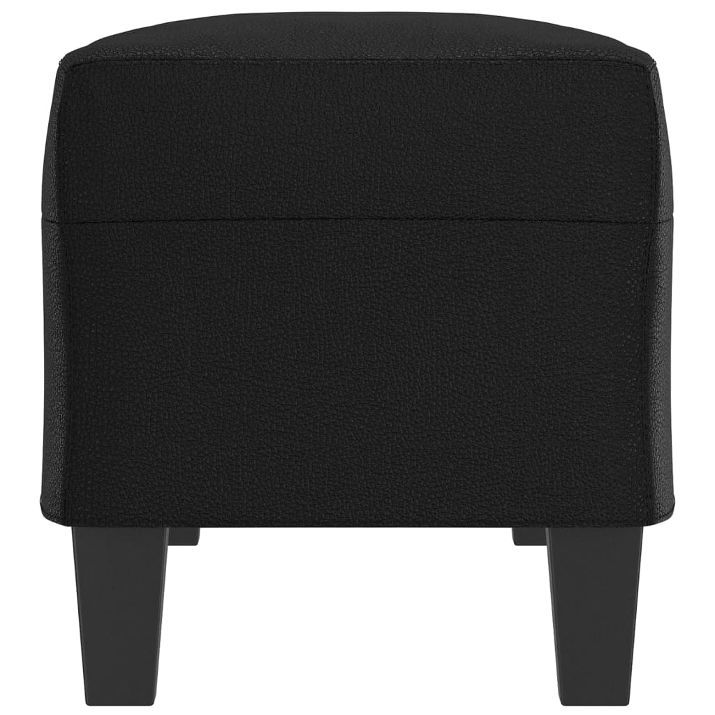 Banc Noir 100x35x41 cm Similicuir - XIOS