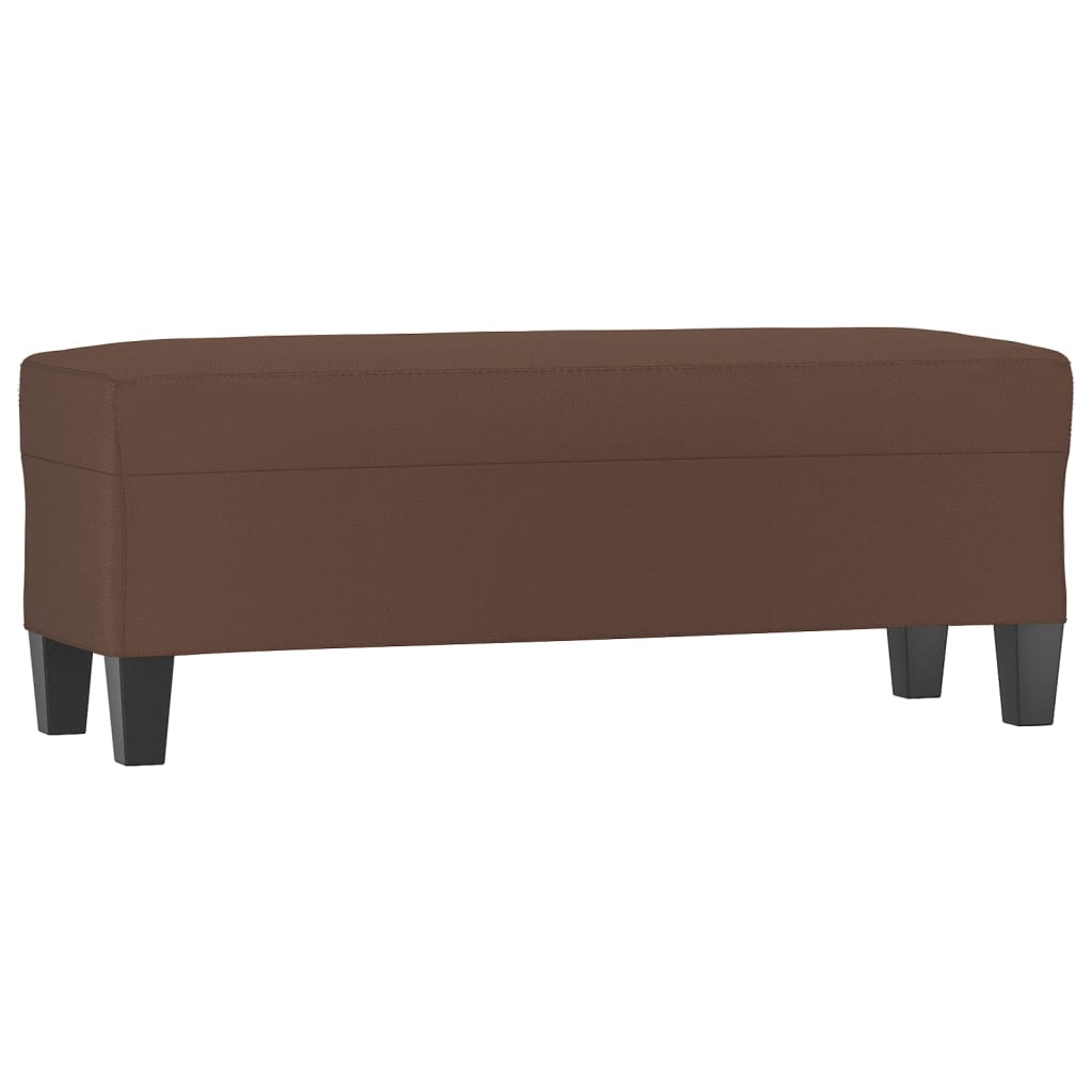 Banc Marron 100x35x41 cm Similicuir - XIOS