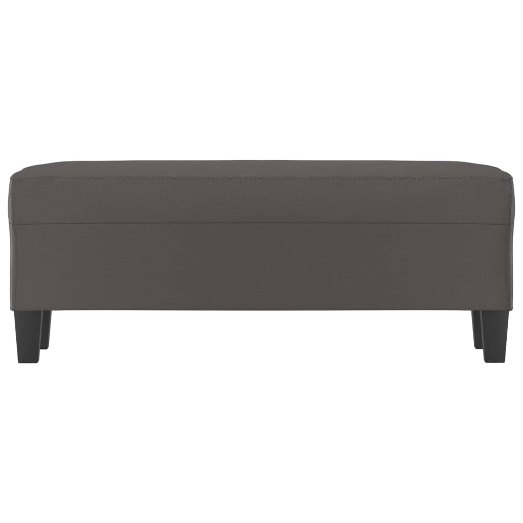 Banc Gris 100x35x41 cm Similicuir - XIOS
