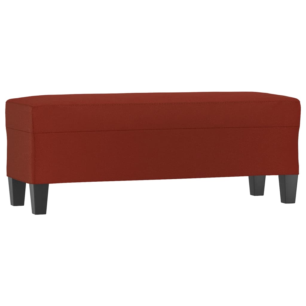 Banc Rouge bordeaux 100x35x41 cm Similicuir - XIOS