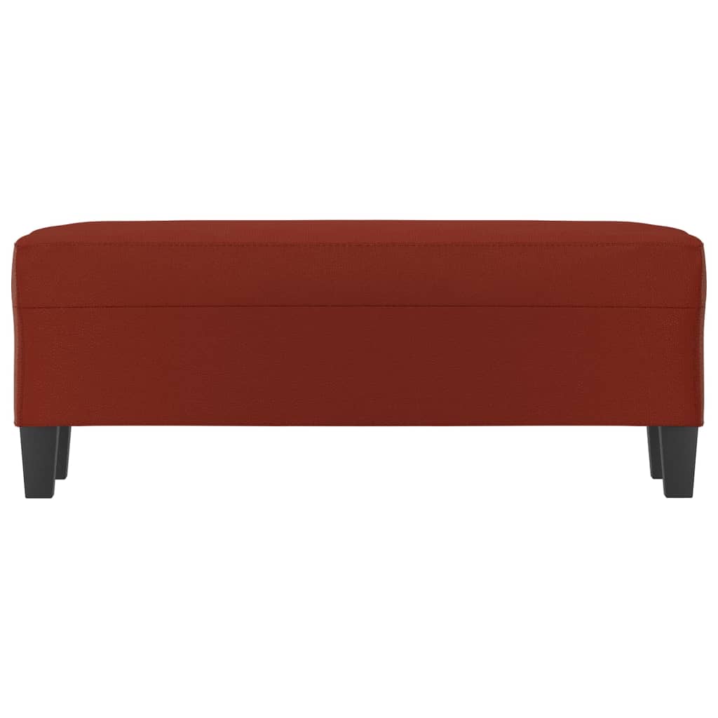 Banc Rouge bordeaux 100x35x41 cm Similicuir - XIOS