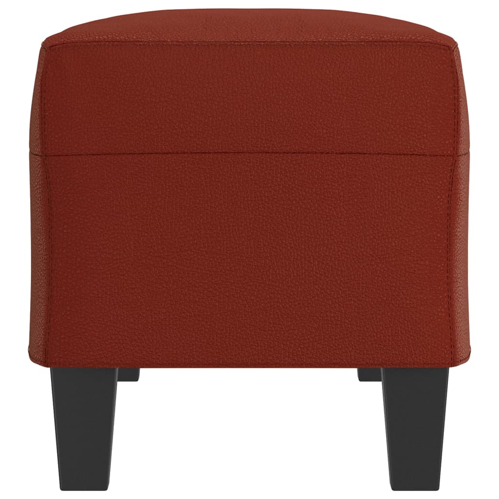 Banc Rouge bordeaux 100x35x41 cm Similicuir - XIOS