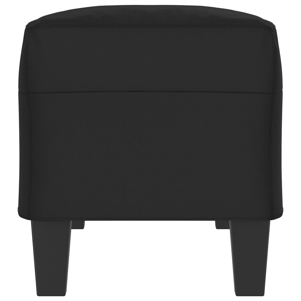 Banc Noir 100x35x41 cm Tissu microfibre - XIOS