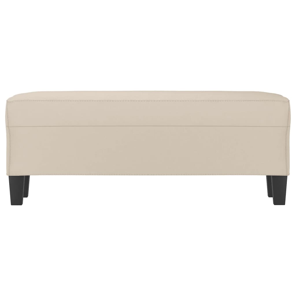 Banc Crème 100x35x41 cm Tissu microfibre - XIOS