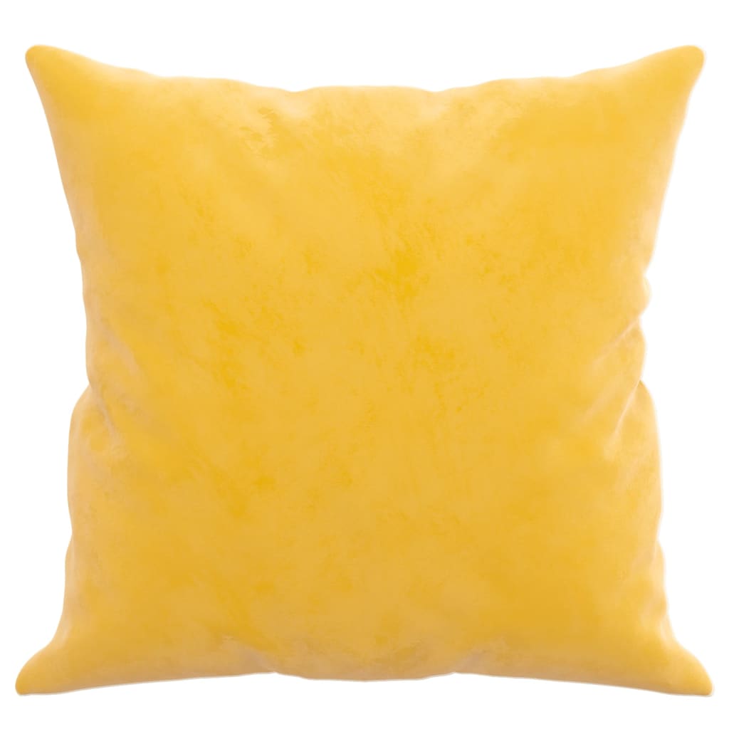Coussins décoratifs 2 pcs Jaune 40x40 cm Velours Coussins décoratifs vidaXL   