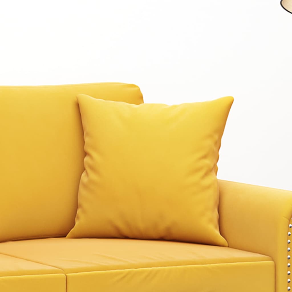 Coussins décoratifs 2 pcs Jaune 40x40 cm Velours Coussins décoratifs vidaXL   