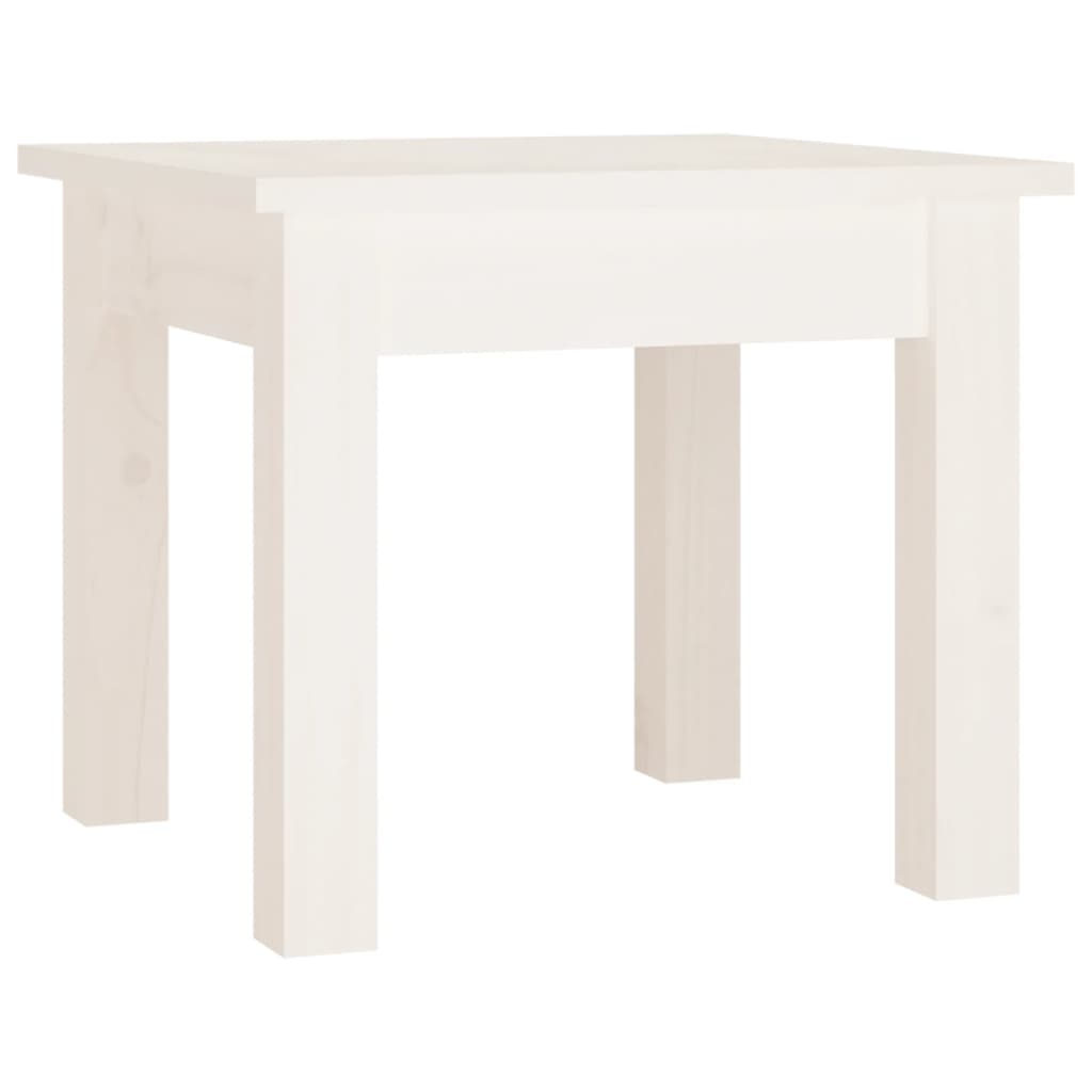 Table basse Blanc 35x35x30 cm Bois massif de pin - XIOS