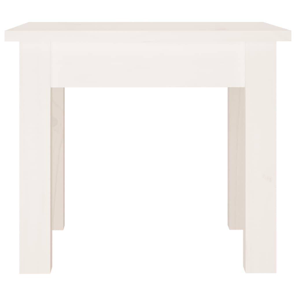 Table basse Blanc 35x35x30 cm Bois massif de pin - XIOS