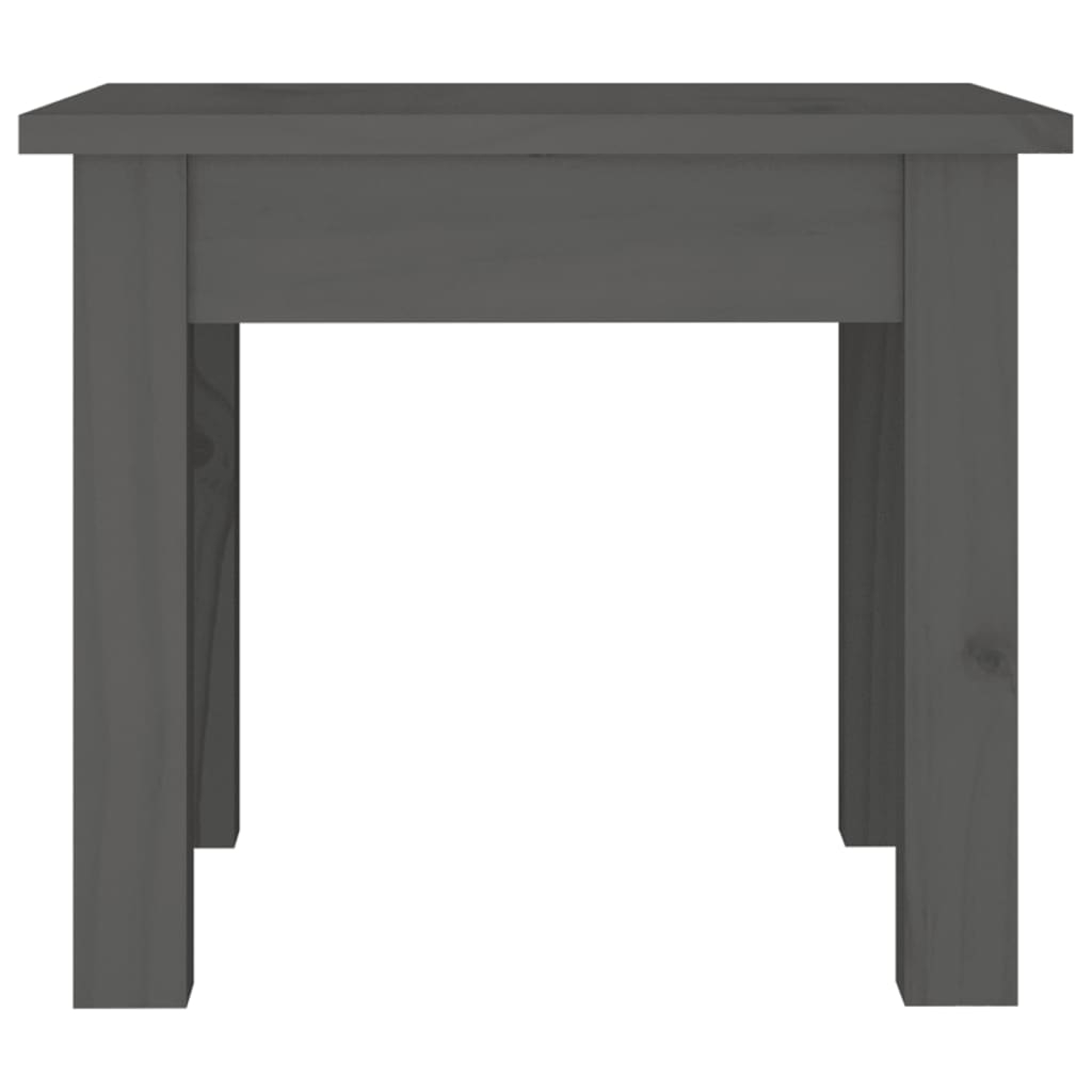 Table basse Gris 35x35x30 cm Bois massif de pin - XIOS