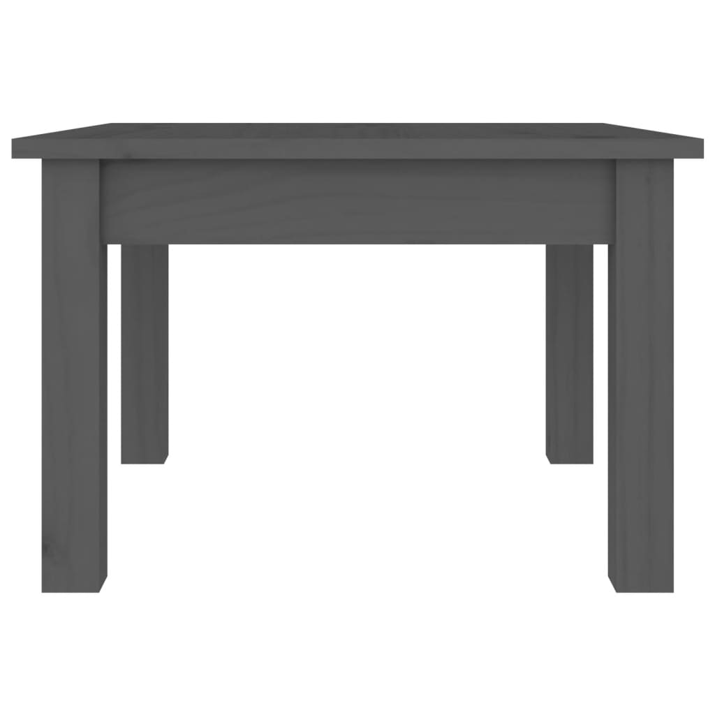 Table basse Gris 45x45x30 cm Bois massif de pin - XIOS