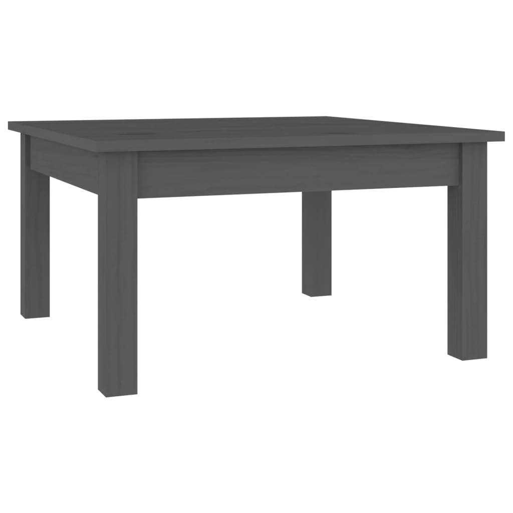 Table basse Gris 55x55x30 cm Bois massif de pin - XIOS